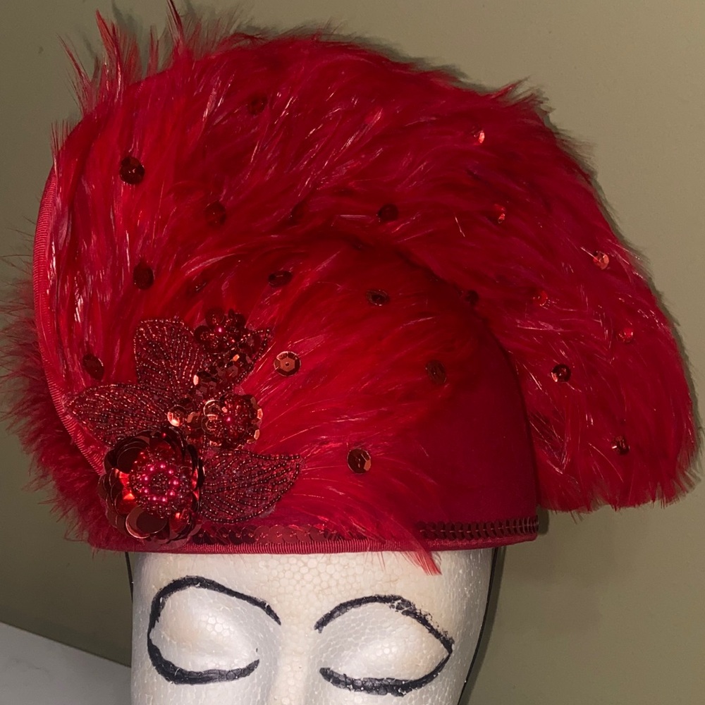 Beautiful Feather Dress Hat by Deborah